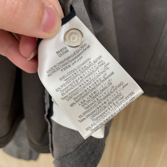 BCBGMaxAzria gray faux suede blazer size medium - Picture 4 of 5